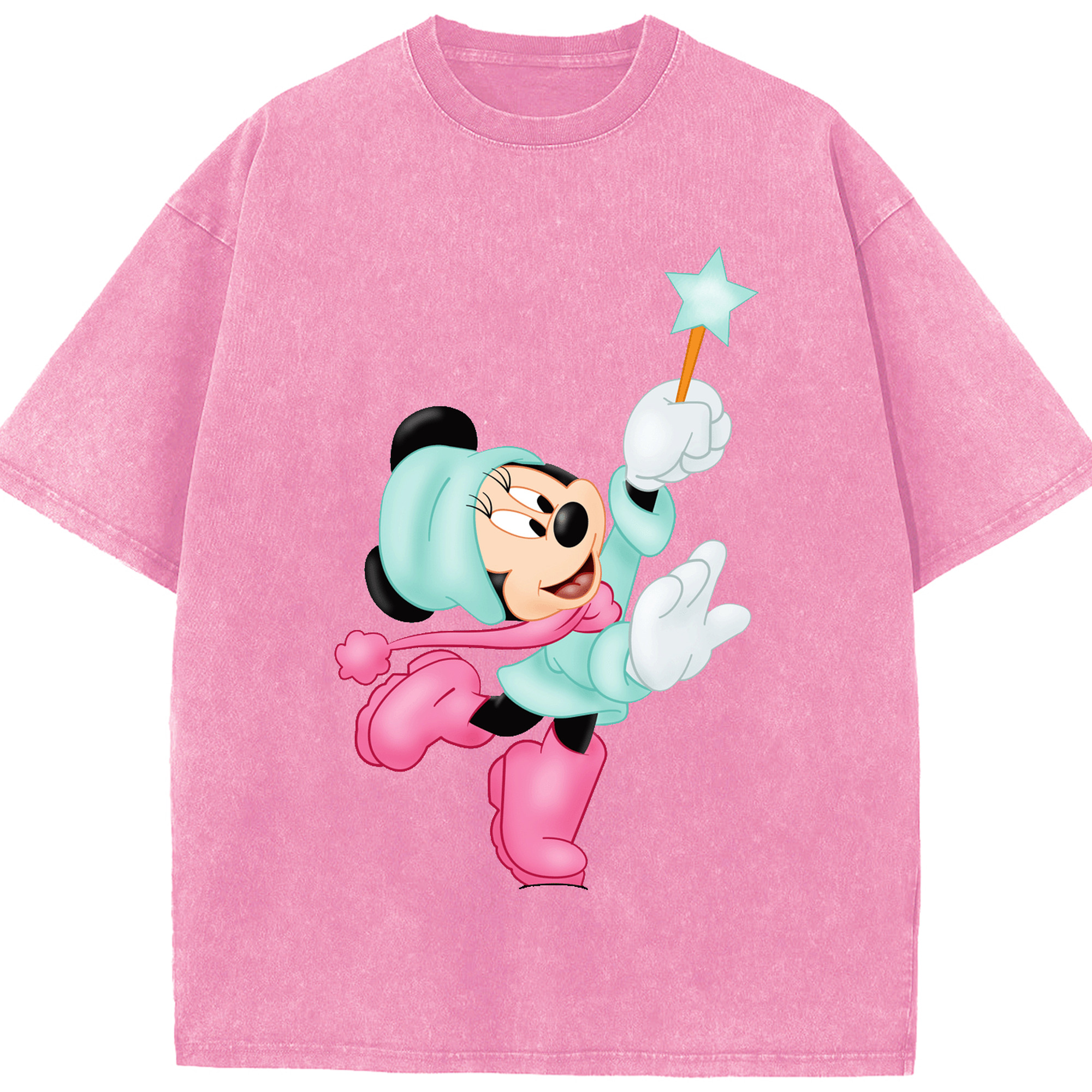 （画像用） ミッキーマウス Mickey Mouse 綿100% ヴィンテージ風 半袖Tシャツ（フロントプリント）